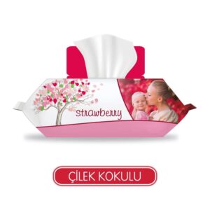 Sleepy Strawberry | Çilek Kokulu | Bebek Islak Mendil | 120 Yaprak