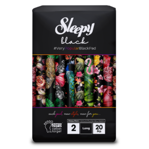 Sleepy Black Premium Plus | Günlük Ped Uzun | 20 Adet | 1 Paket